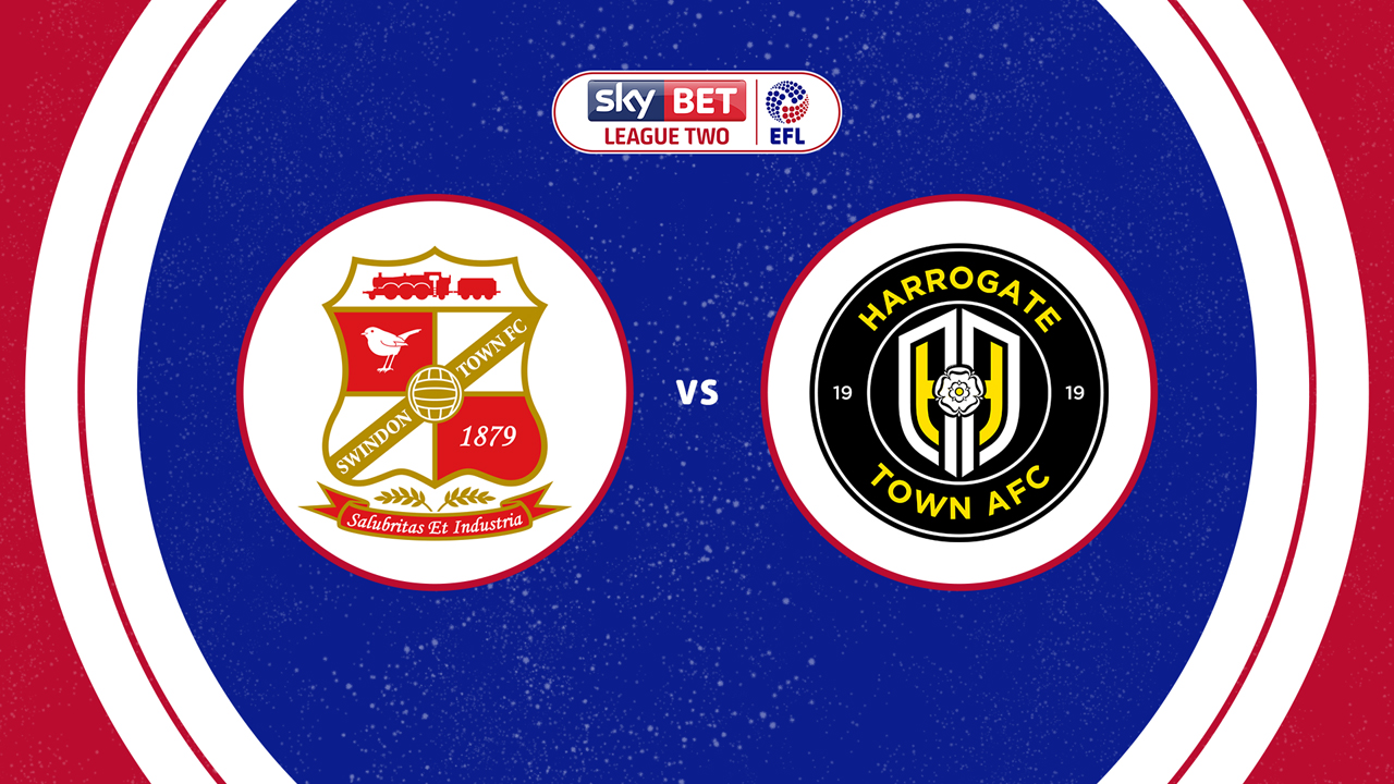 Swindon Town vs Harrogate Town poster Swindon Town vs Harrogate Town poster
