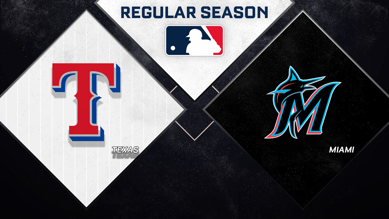 Texas Rangers vs Miami Marlins poster Texas Rangers vs Miami Marlins poster