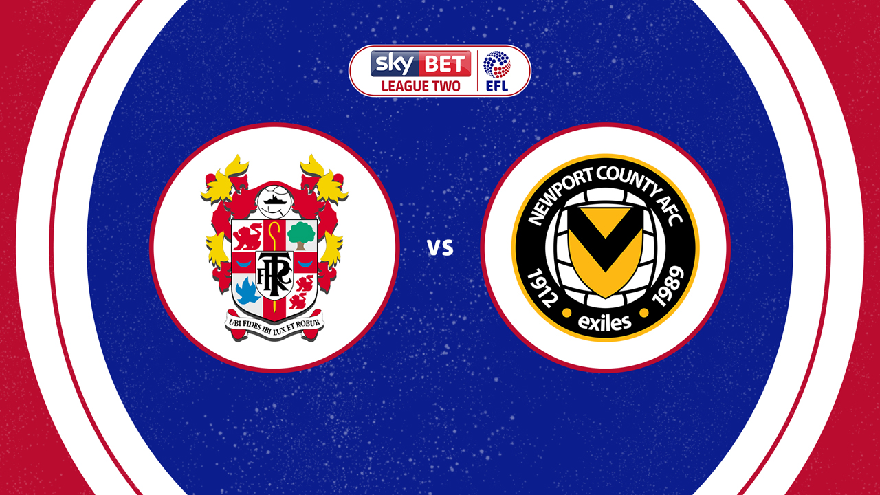 Tranmere Rovers vs Newport County poster Tranmere Rovers vs Newport County poster