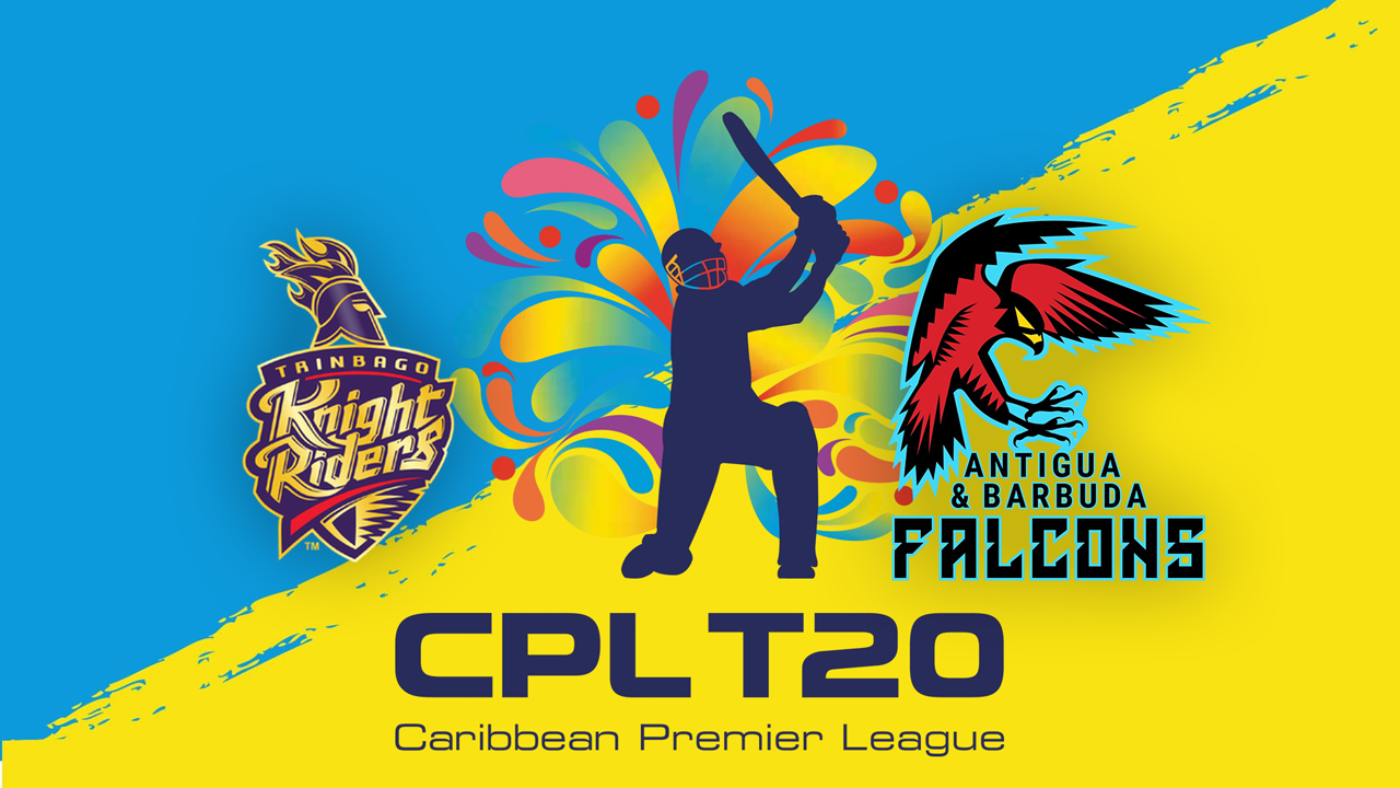 Trinbago Knight Riders vs Antigua and Barbuda Falcons poster Trinbago Knight Riders vs Antigua and Barbuda Falcons poster