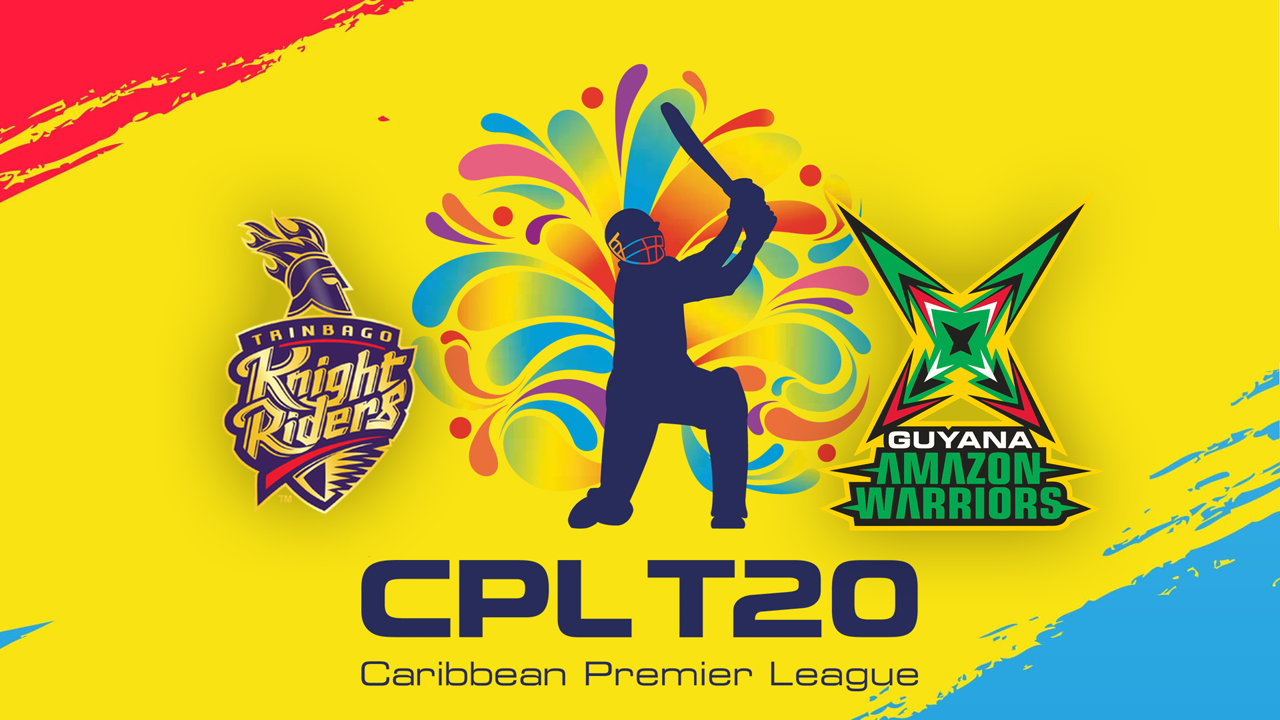 Trinbago Knight Riders vs Guyana Amazon Warriors poster Trinbago Knight Riders vs Guyana Amazon Warriors poster