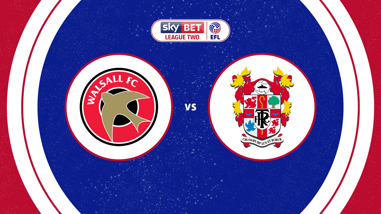 Walsall vs Tranmere Rovers poster Walsall vs Tranmere Rovers poster