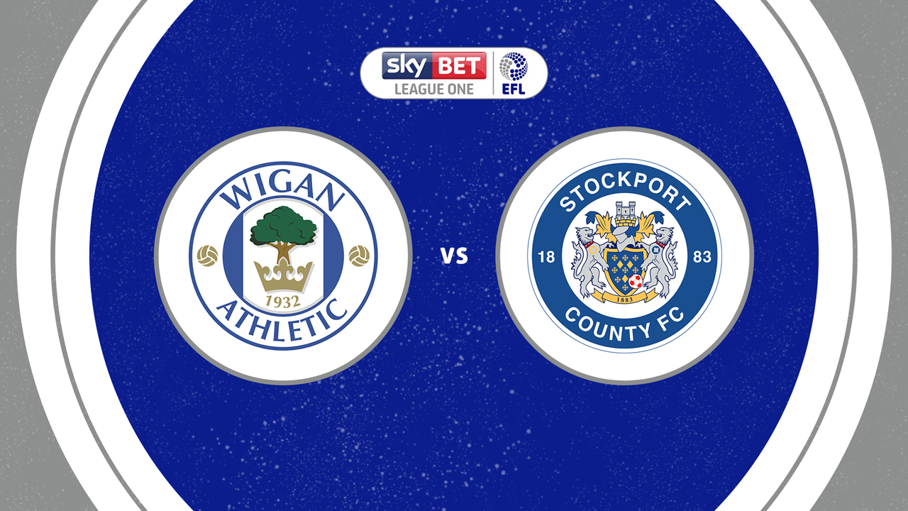 Wigan Athletic vs Stockport County poster Wigan Athletic vs Stockport County poster