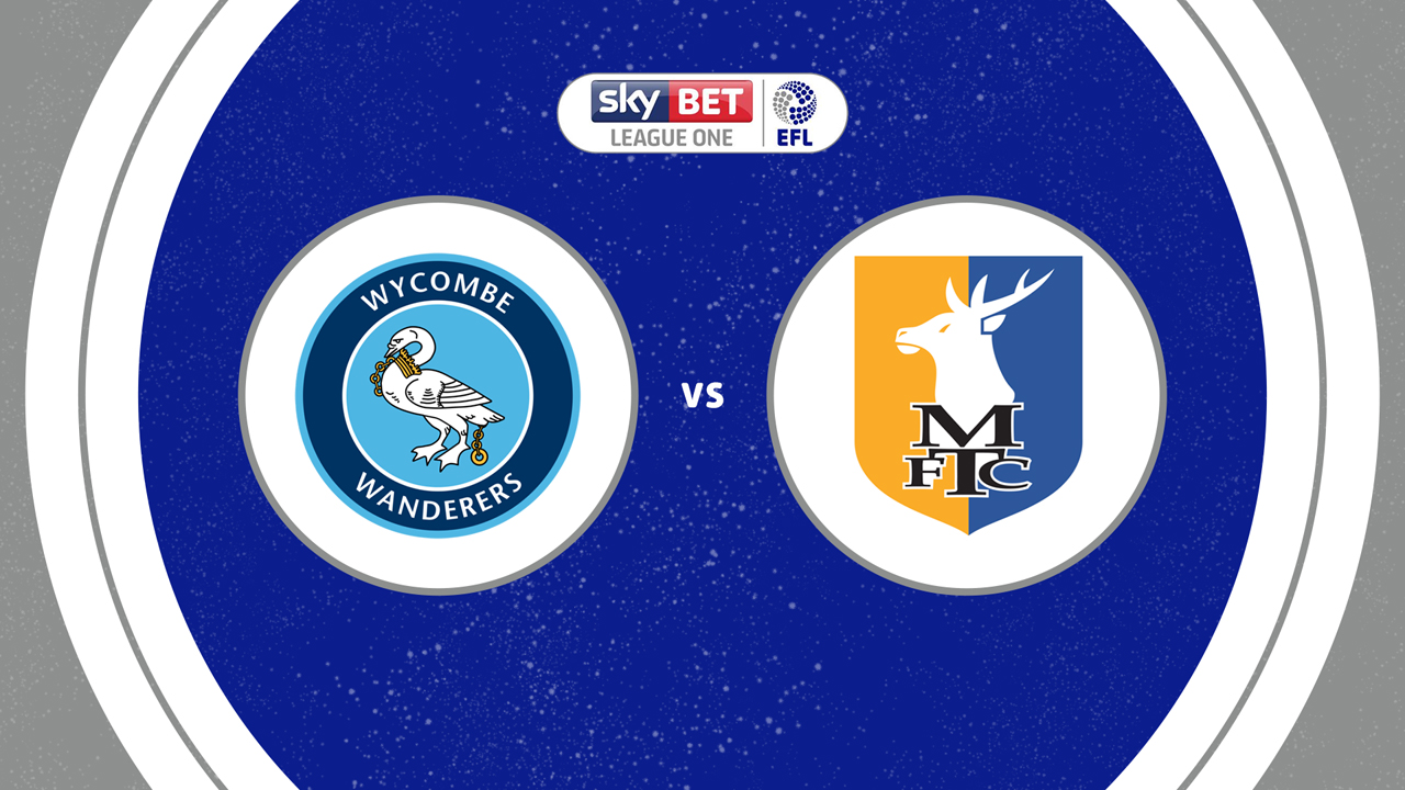 Wycombe Wanderers vs Mansfield Town poster Wycombe Wanderers vs Mansfield Town poster